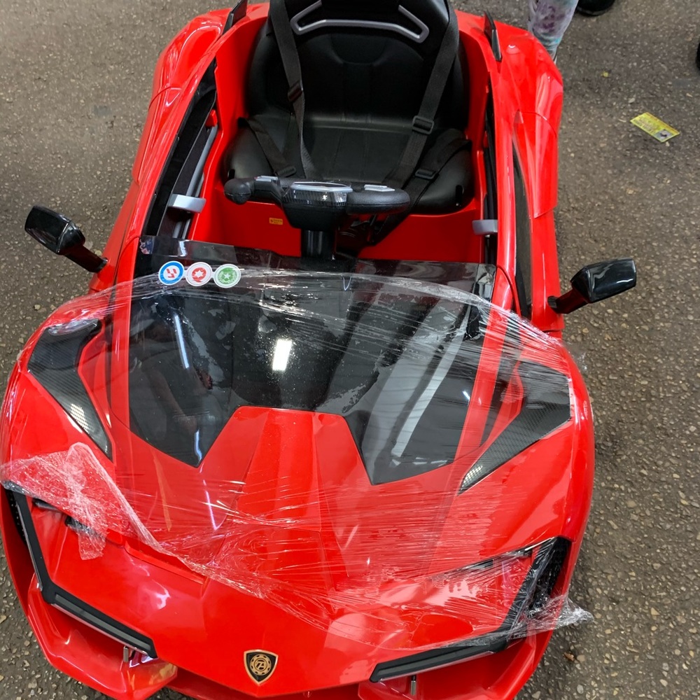 Red Lambo toy kids car. Yellow red or blue.